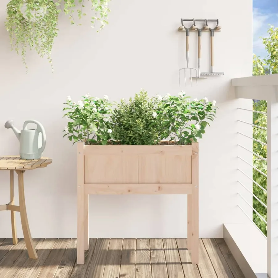 Jardinières avec pieds 70x31x70 cm bois de pin massif - 3