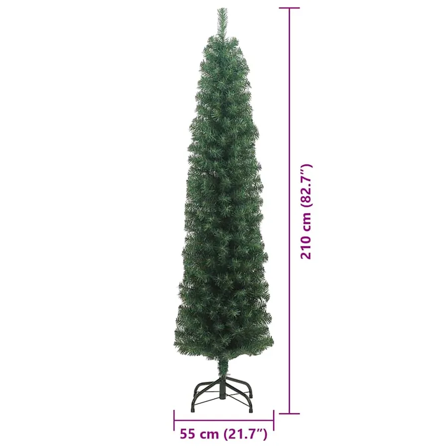 Sapin de Noël artificiel Vert 210 cm PVC et acier et plastique - 14