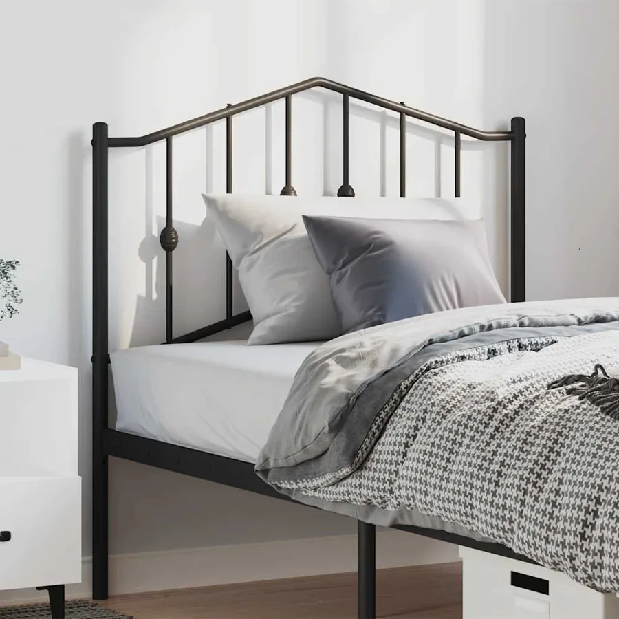Tête de lit de remplacement métal noir 100 cm