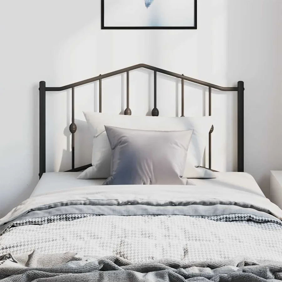 Tête de lit de remplacement métal noir 100 cm - 3