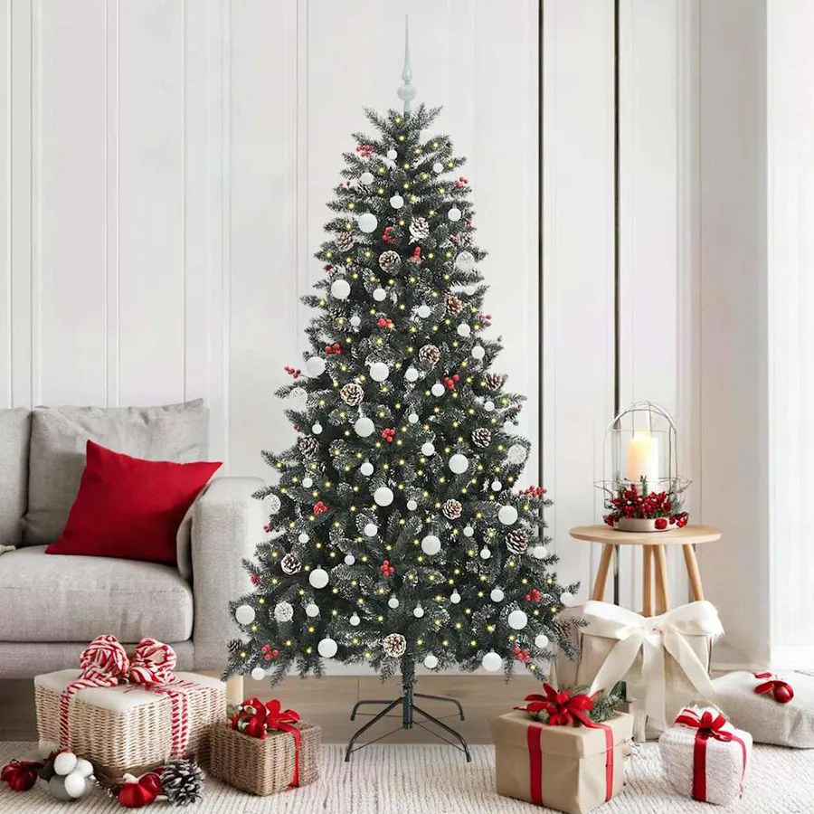 Sapin de Noël artificiel Vert 180 cm PVC, plastique et acier
