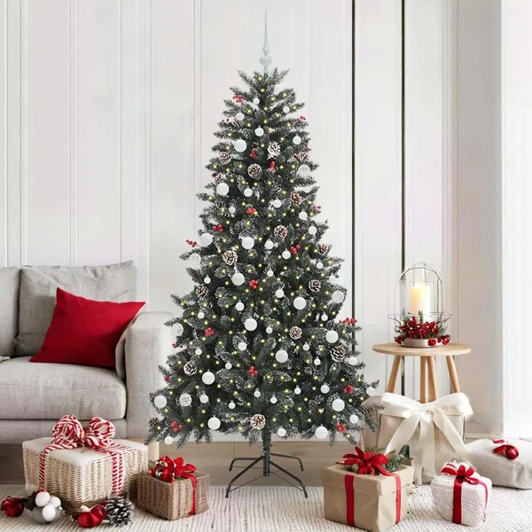 Sapin de Noël artificiel Vert 180 cm PVC, plastique et acier