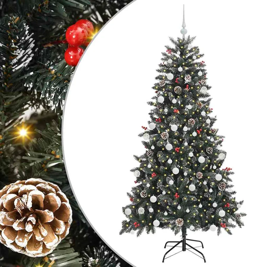 Sapin de Noël artificiel Vert 180 cm PVC, plastique et acier - 2