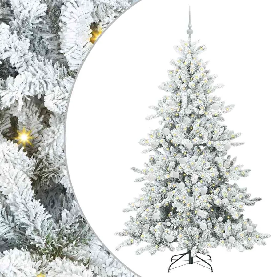 Sapin de Noël Artificiel à Branches Articulées Blanc 180 cm - 2