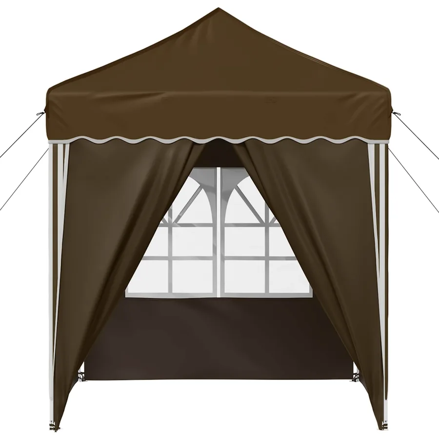 Tente de fête pop-up 195 x 195 x 245 cm Taupe Tissu Oxford - 7