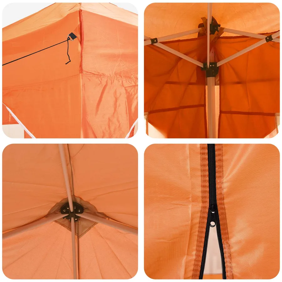 Tente de fête pop-up 192 x 192 x 245 cm Orange - 12
