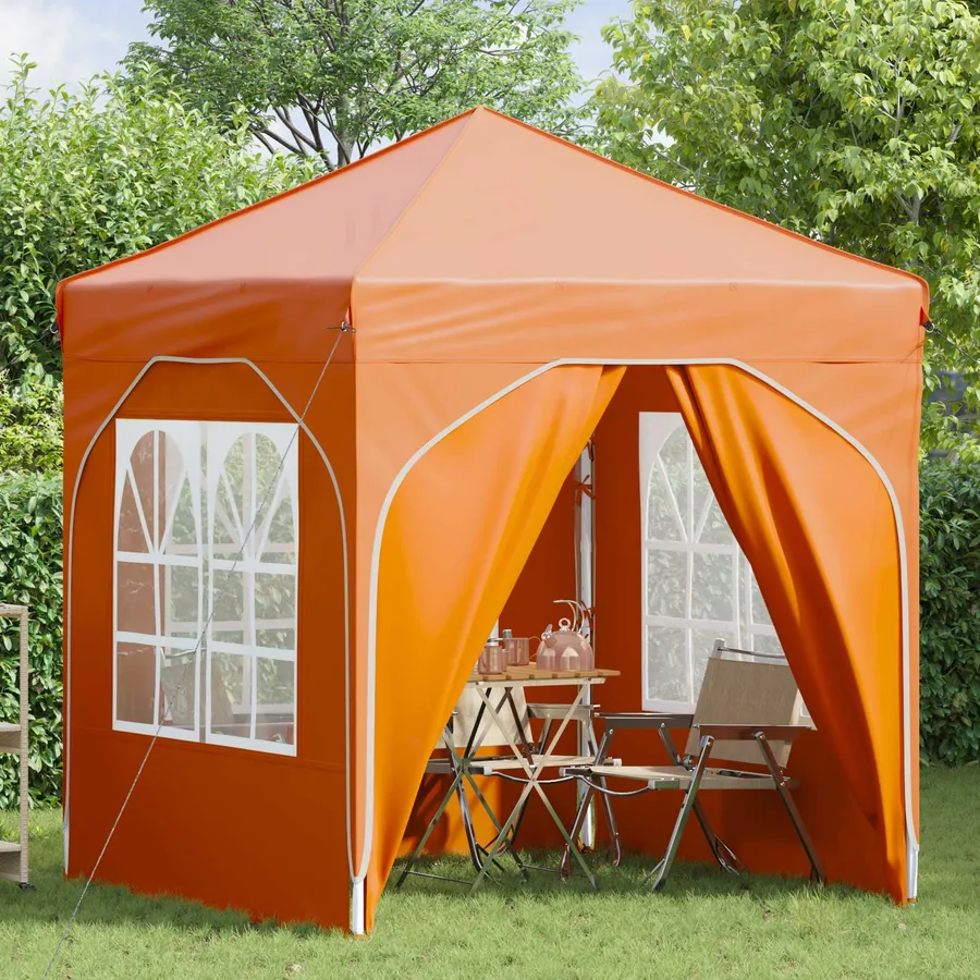 Tente de fête pop-up 192 x 192 x 245 cm Orange - 3