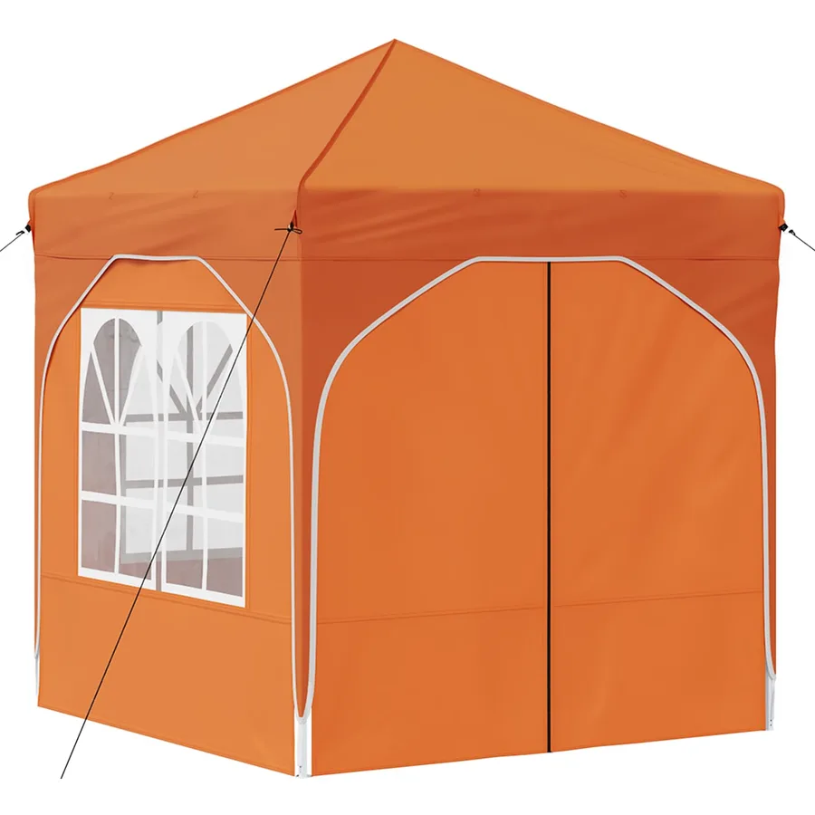Tente de fête pop-up 192 x 192 x 245 cm Orange - 5