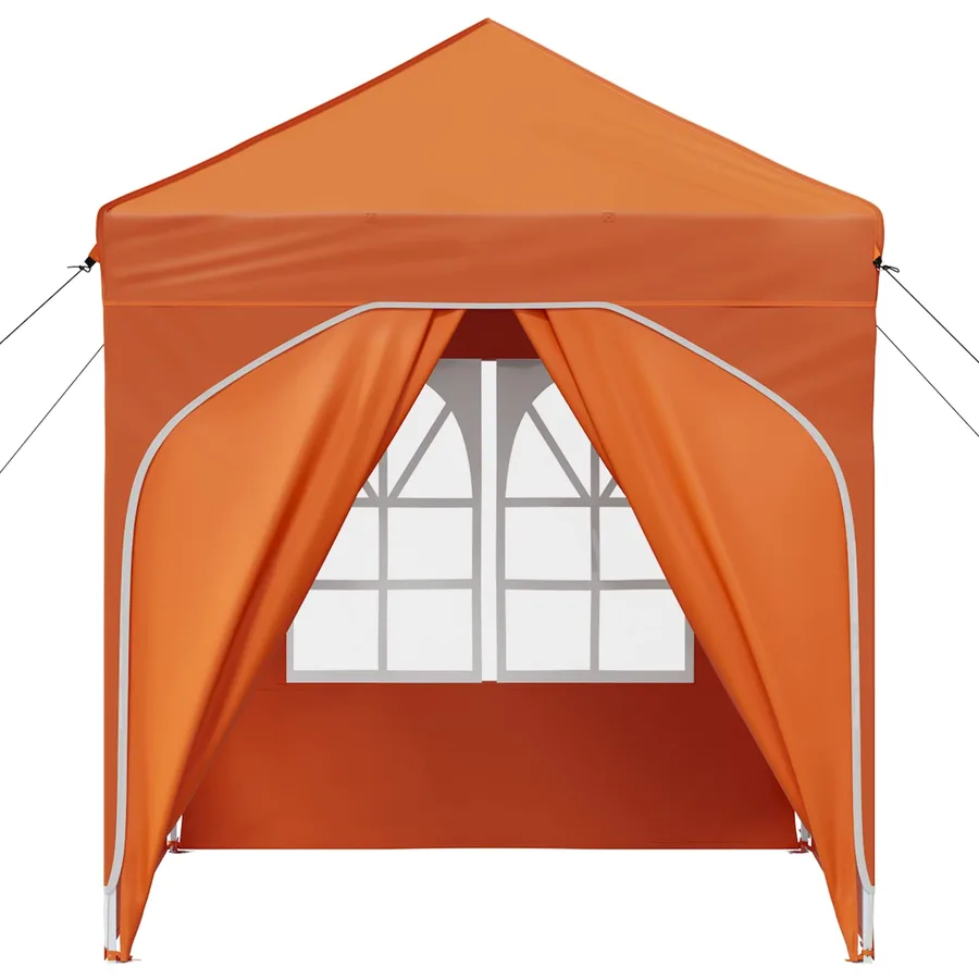 Tente de fête pop-up 192 x 192 x 245 cm Orange - 7