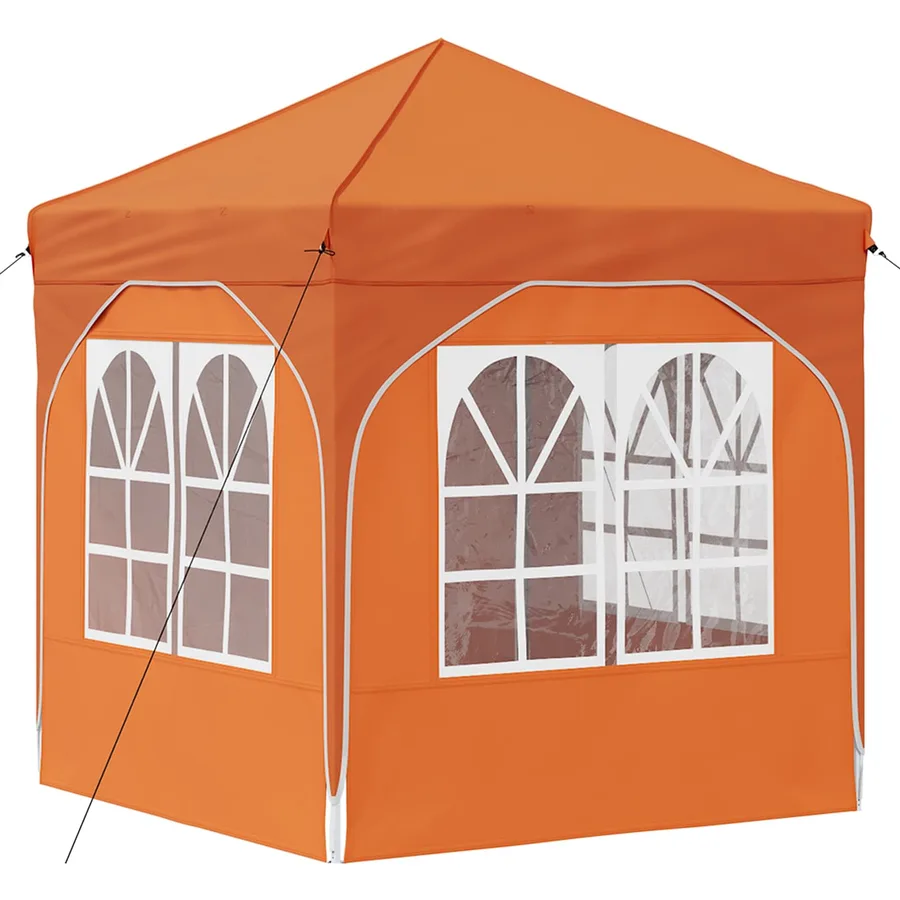 Tente de fête pop-up 192 x 192 x 245 cm Orange - 9