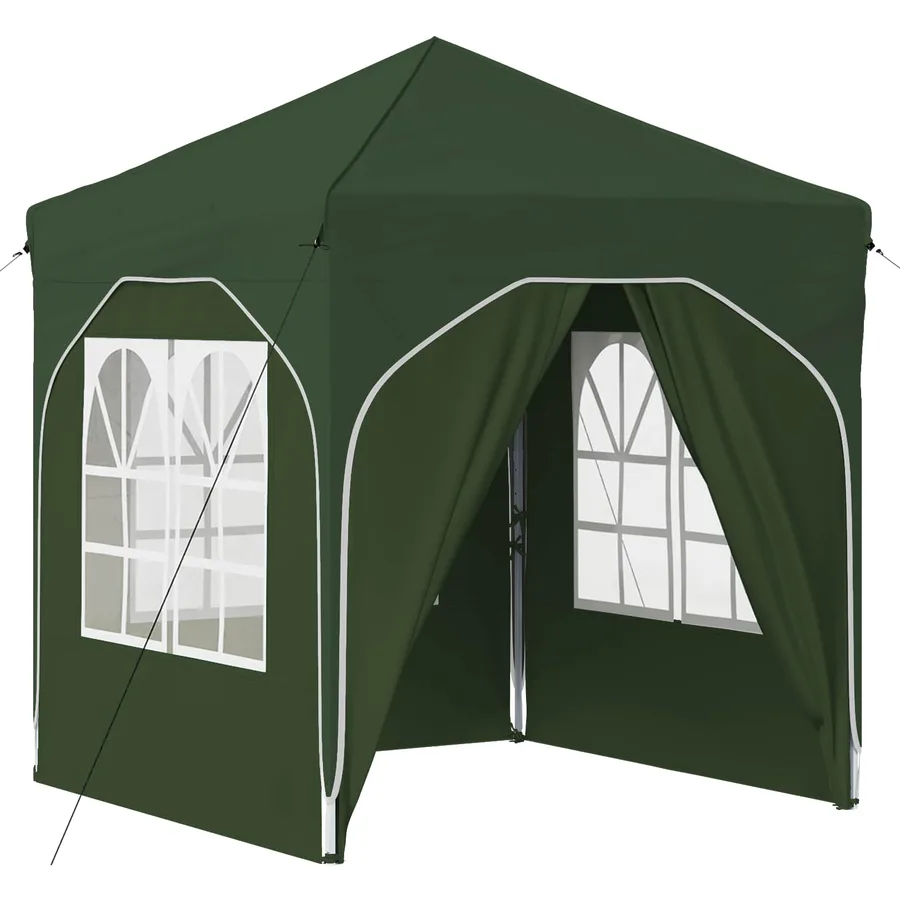 Tente de fête pop-up 192 x 192 x 245 cm Vert - 2