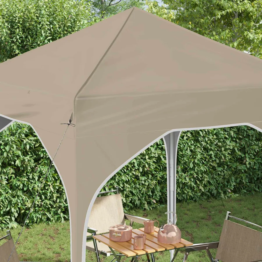 Tente de fête pop-up 194 x 194 x 245 cm Crème - 4