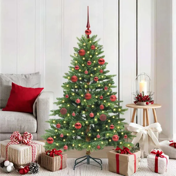 Sapin de Noël artificiel avec 150 LED Vert 150 cm PE et PVC