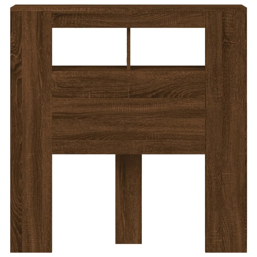 Tête de lit à LED chêne marron 100x18,5x103,5cm bois ingénierie - 5