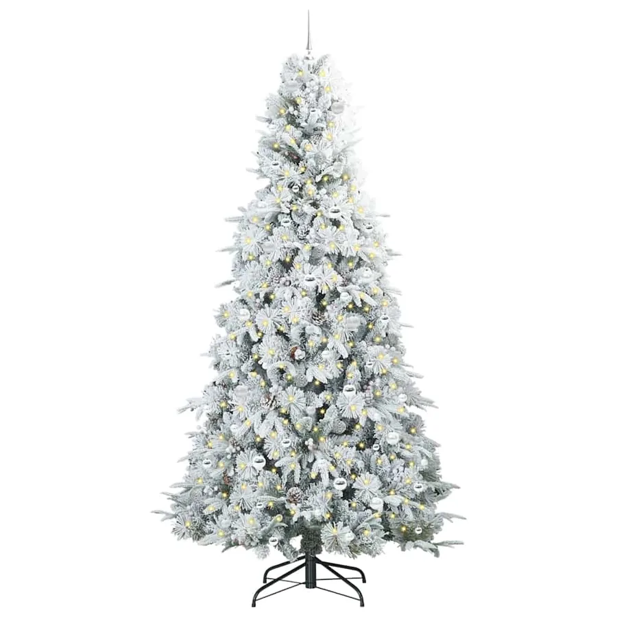 Sapin de Noël Artificiel à Branches Articulées Blanc 240 cm - 3