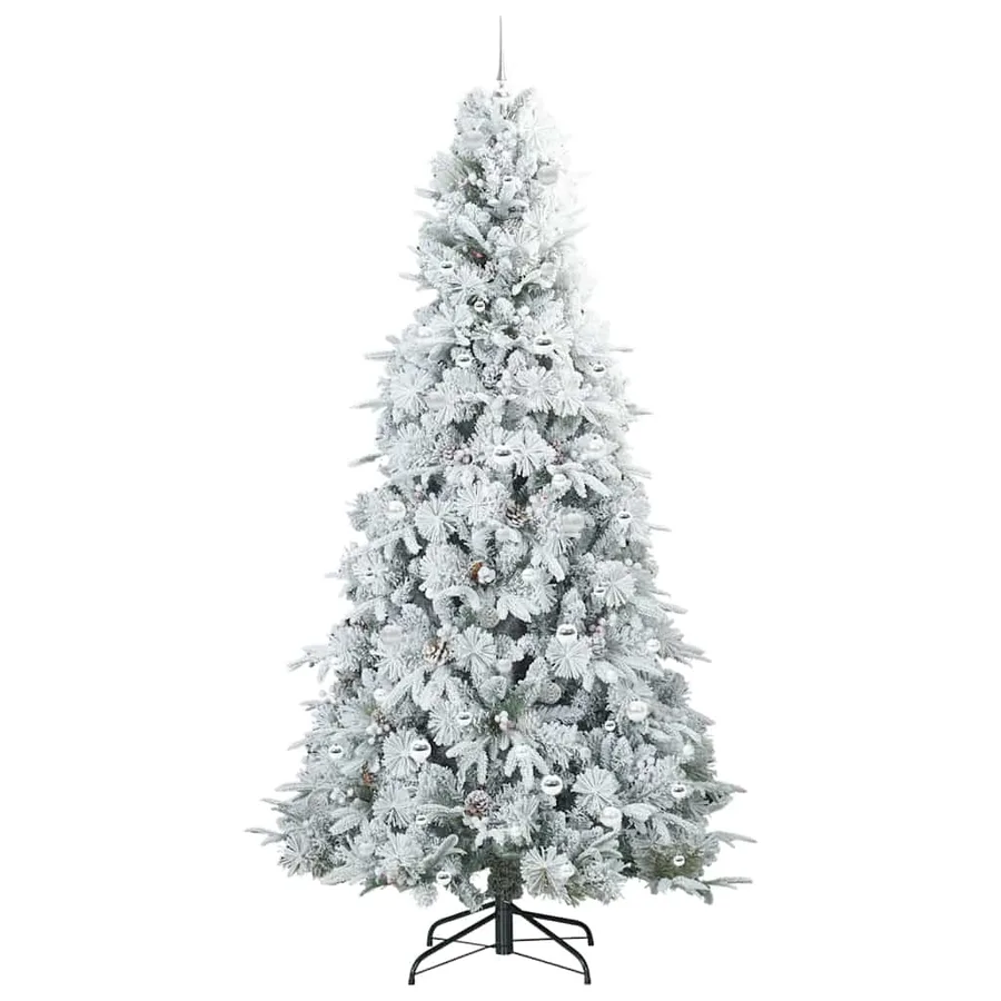 Sapin de Noël Artificiel à Branches Articulées Blanc 240 cm - 4