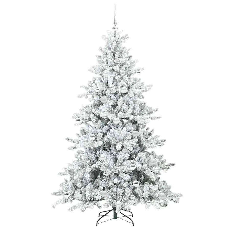 Sapin de Noël Artificiel à Branches Articulées Blanc 180 cm - 4