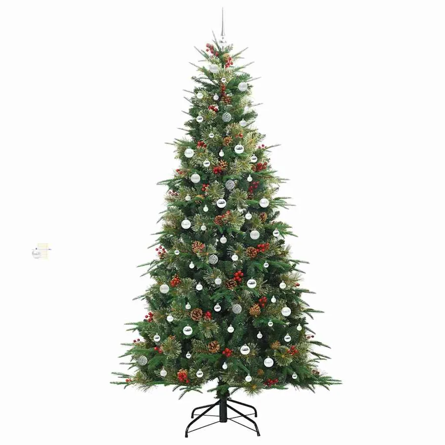 Sapin de Noël Artificiel à Branches Articulées Vert 240 cm - 4