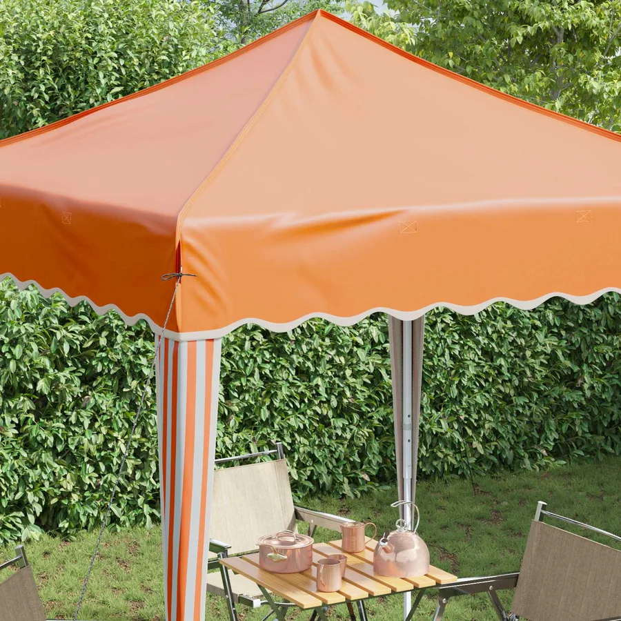 Tente de fête pop-up 195 x 195 x 245 cm Orange Tissu Oxford - 4