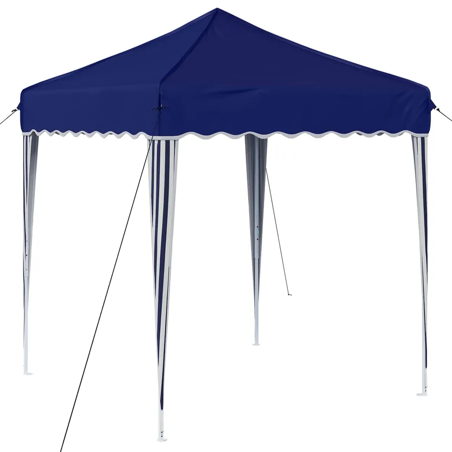 Tente de fête pop-up 195 x 195 x 245 cm Bleu Tissu Oxford - 2