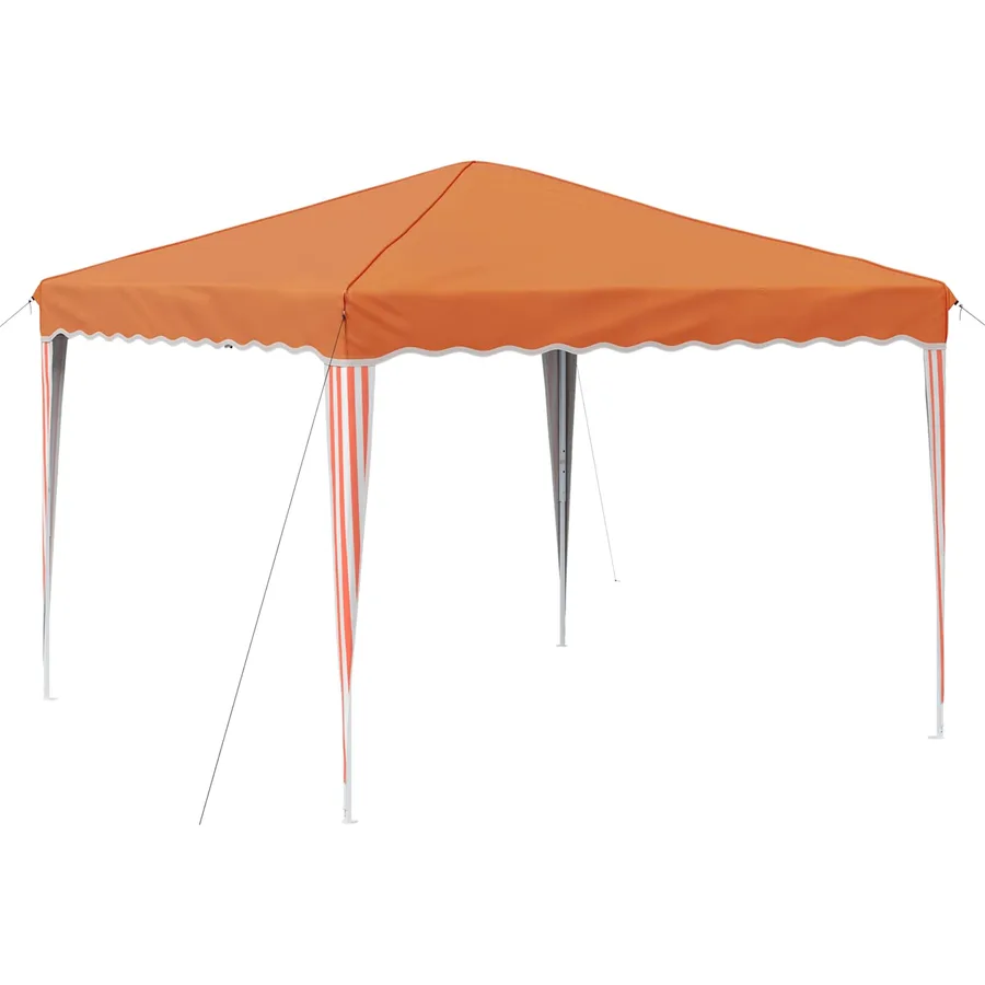 Tente de fête pop-up 288 x 288 x 245 cm Orange Tissu Oxford - 2