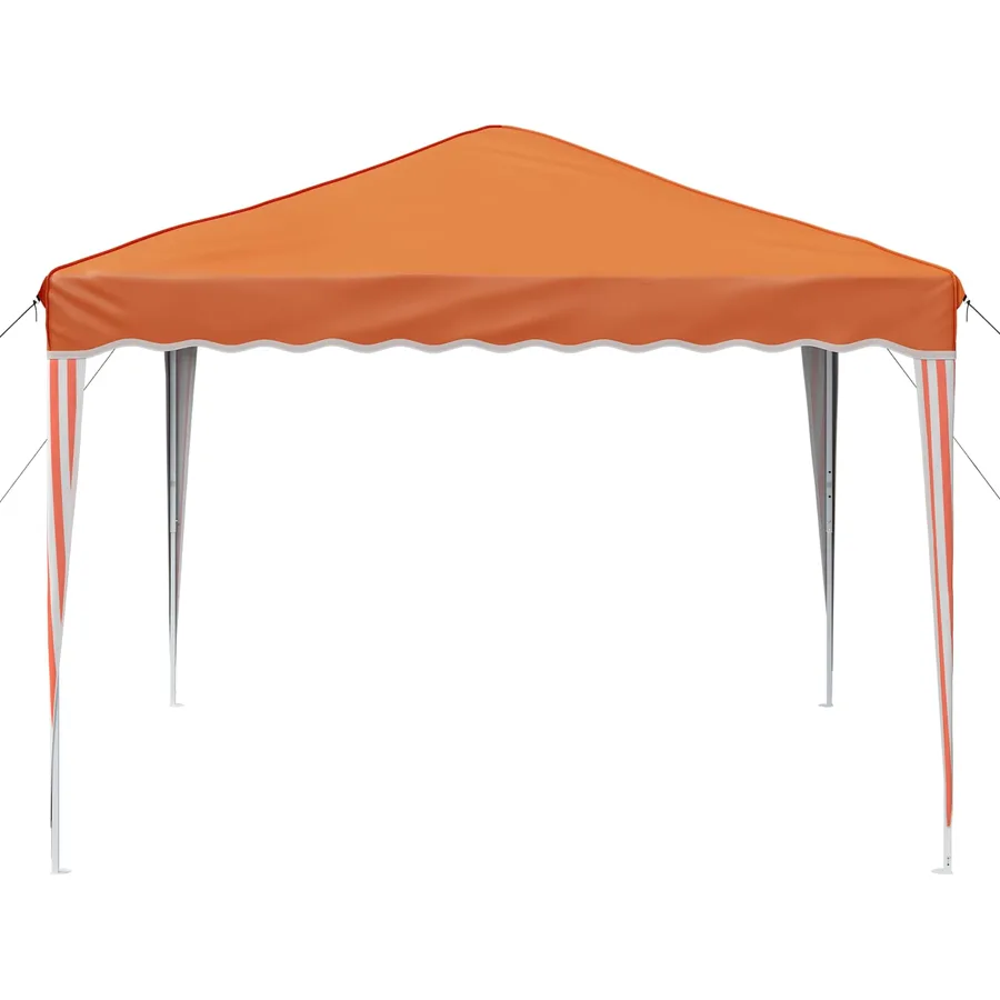 Tente de fête pop-up 288 x 288 x 245 cm Orange Tissu Oxford - 6