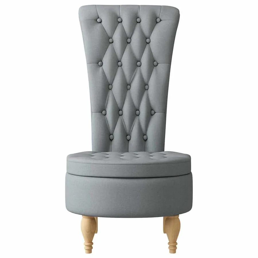 Fauteuil à pantoufle Gris clair 56,5 x 70 x 110 cm tissu - 4