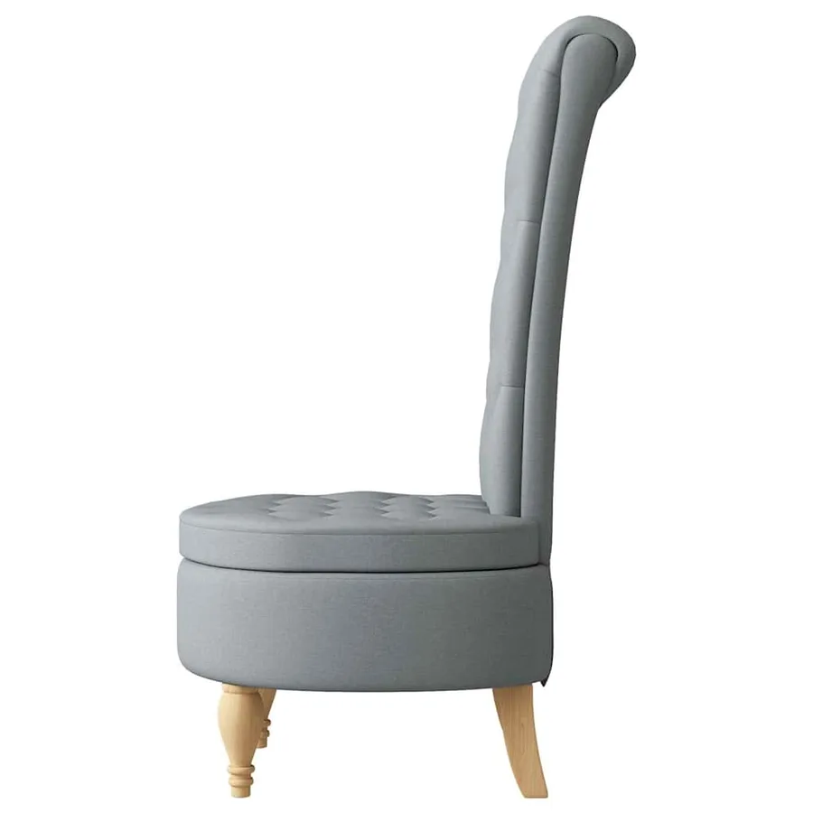 Fauteuil à pantoufle Gris clair 56,5 x 70 x 110 cm tissu - 5