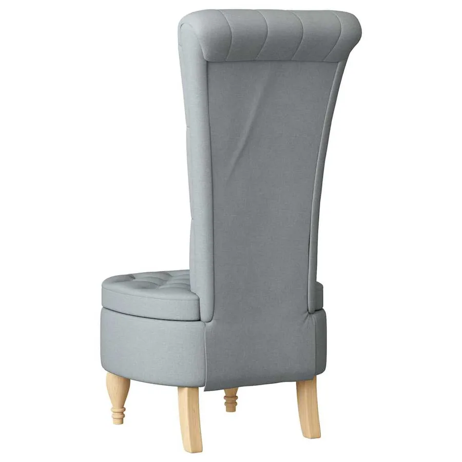 Fauteuil à pantoufle Gris clair 56,5 x 70 x 110 cm tissu - 6