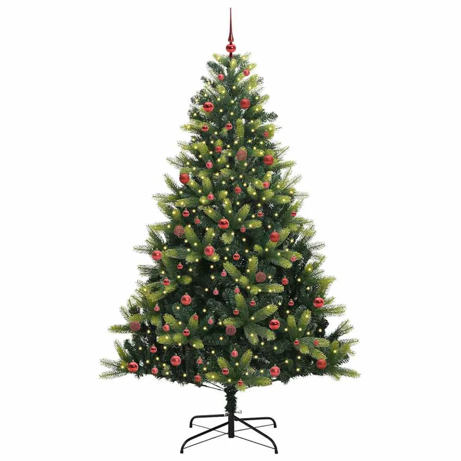 Arbre de Noël artificiel en silicone flexible 300 LEDs 210 cm - 3