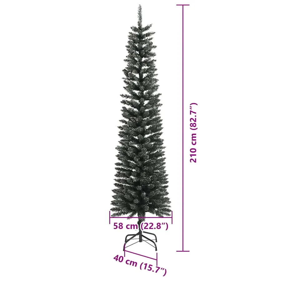 Sapin de Noël artificiel Vert 210 cm PVC, plastique et acier - 14