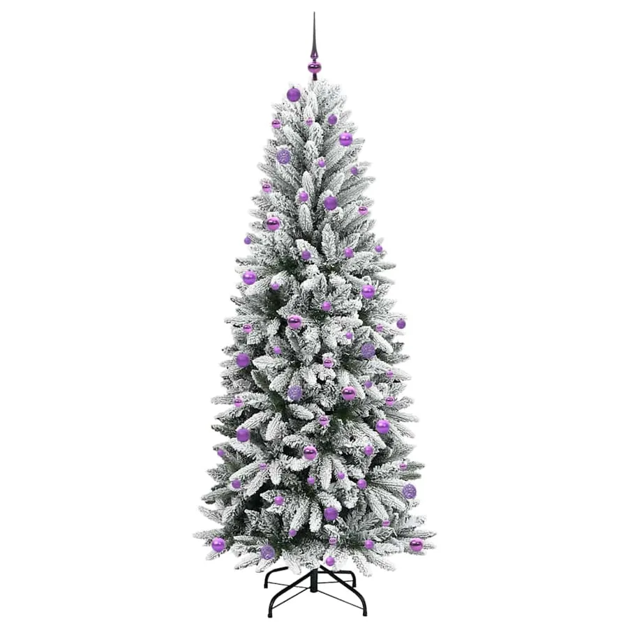 Sapin de Noël artificiel avec 300 LED avec support Blanc 240 cm - 4