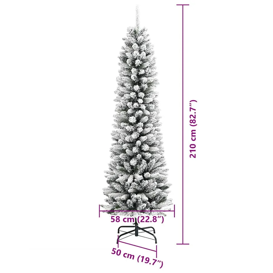 Sapin de Noël artificiel Blanc 210 cm PVC, métal et plastique - 16