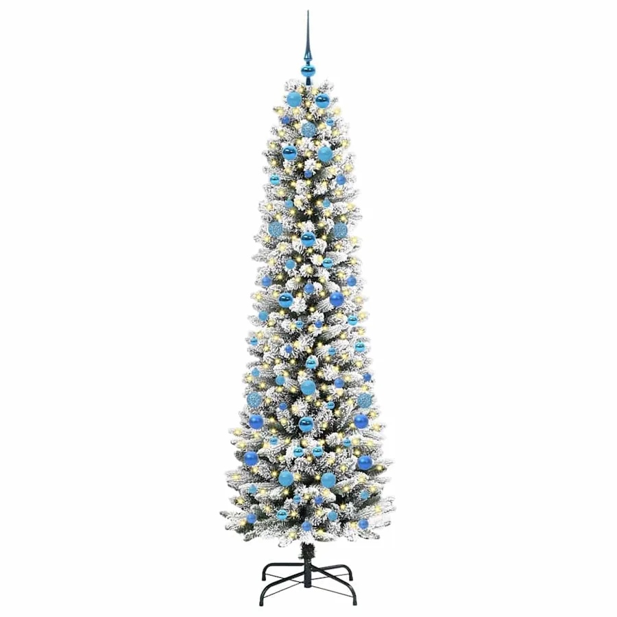 Sapin de Noël artificiel Blanc 210 cm PVC, métal et plastique - 3
