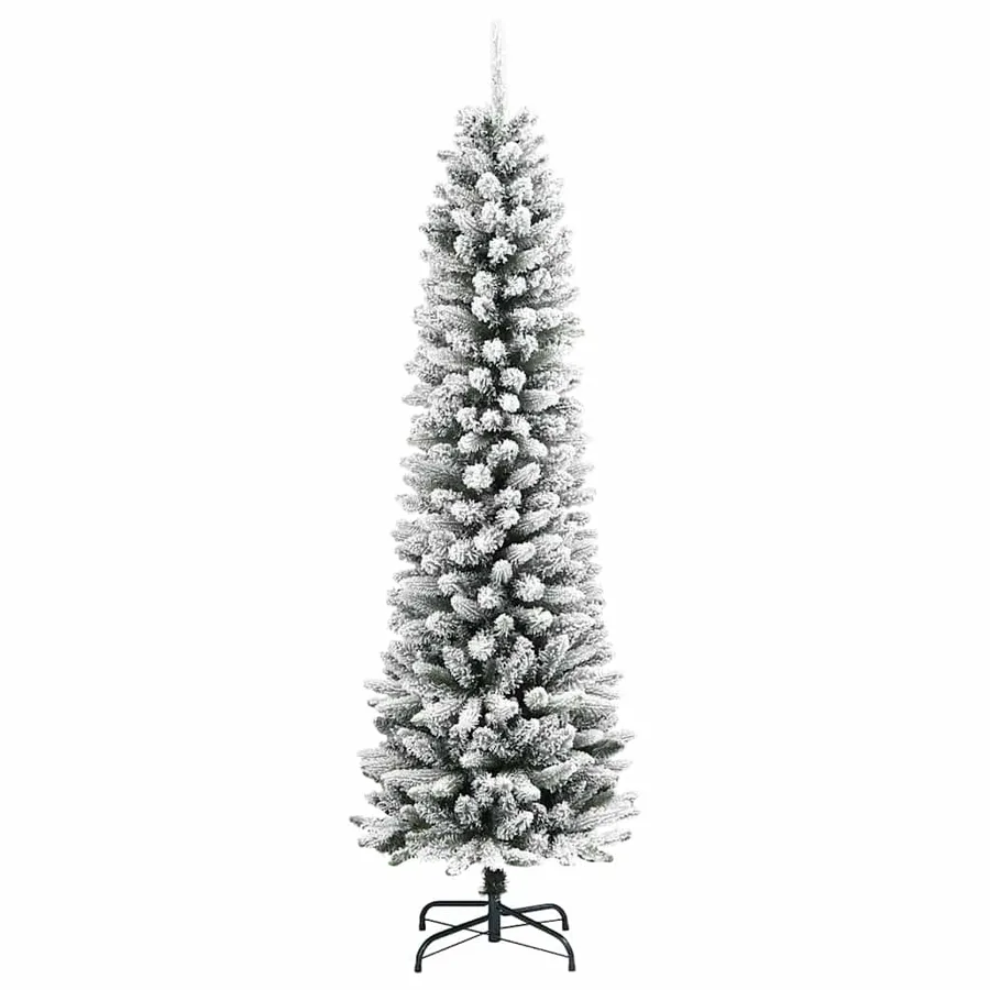 Sapin de Noël artificiel Blanc 210 cm PVC, métal et plastique - 5