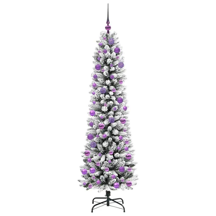Sapin de Noël artificiel Blanc 180 cm PVC, métal et plastique - 4