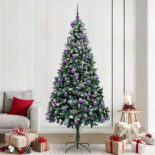 Sapin de Noël artificiel Vert 240 cm PVC, Acier et Plastique