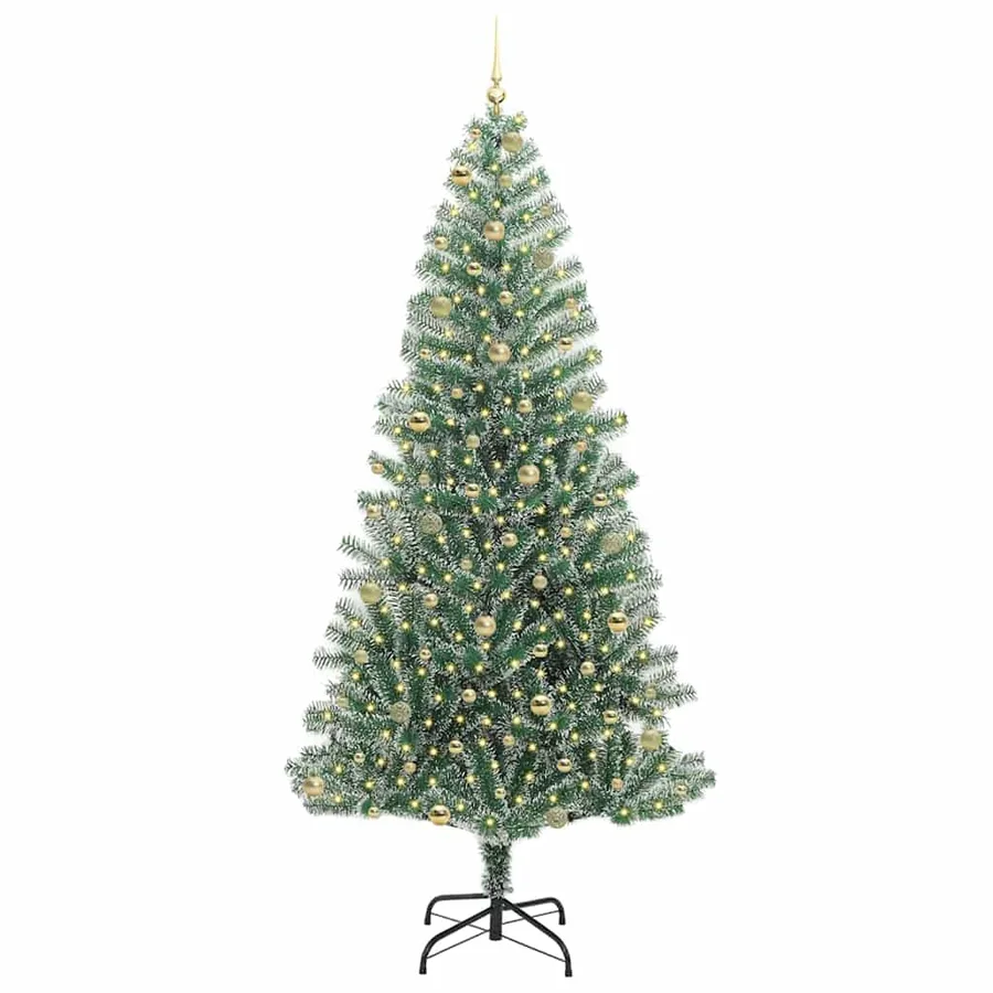 Arbre de Noël artificiel floconné de neige avec lumière LED - 3