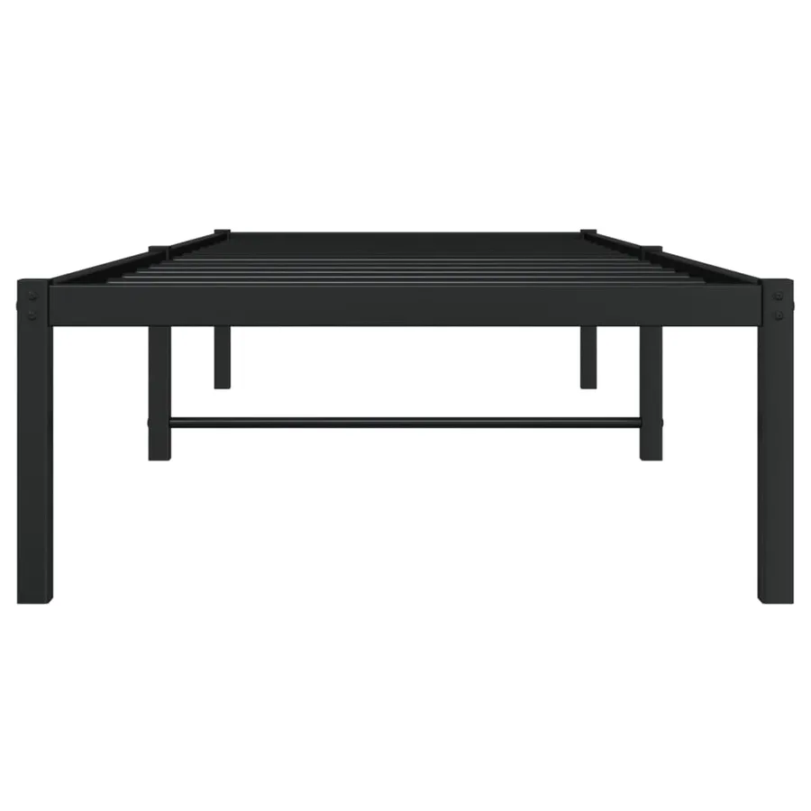 Cadre de lit métal noir 80x200 cm - 5