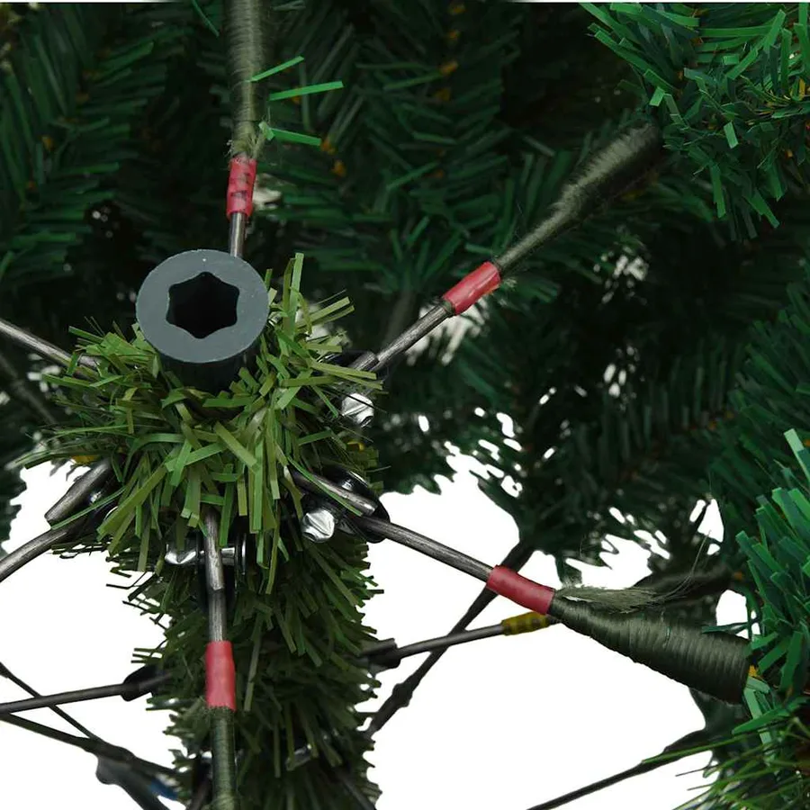 Sapin de Noël artificiel avec 300 LED Vert 210 cm PE et PVC - 13