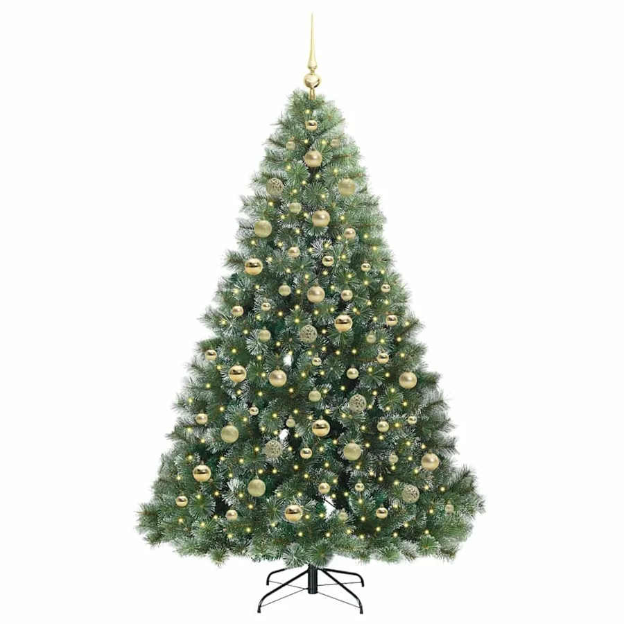 Sapin de Noël artificiel avec 300 LED Vert 210 cm PE et PVC - 3