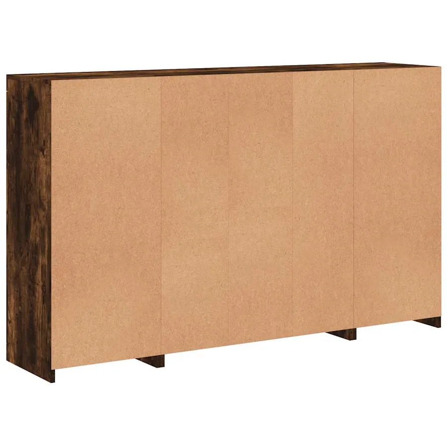 Buffets avec lumières LED 3 pcs chêne fumé bois d'ingénierie - 10
