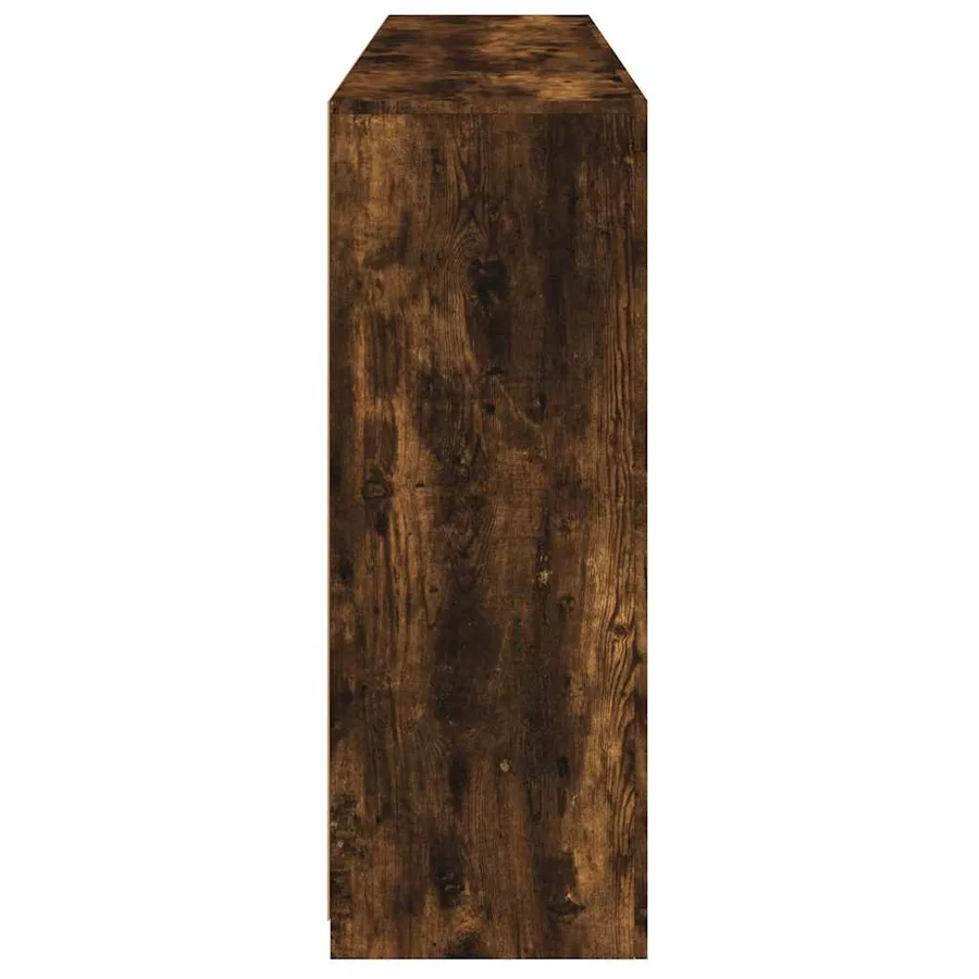 Buffets avec lumières LED 3 pcs chêne fumé bois d'ingénierie - 9