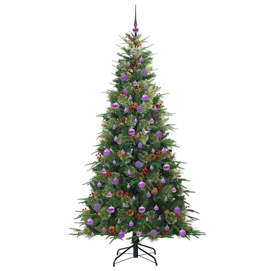 Sapin de Noël Artificiel à Branches Articulées Vert 210 cm - 4