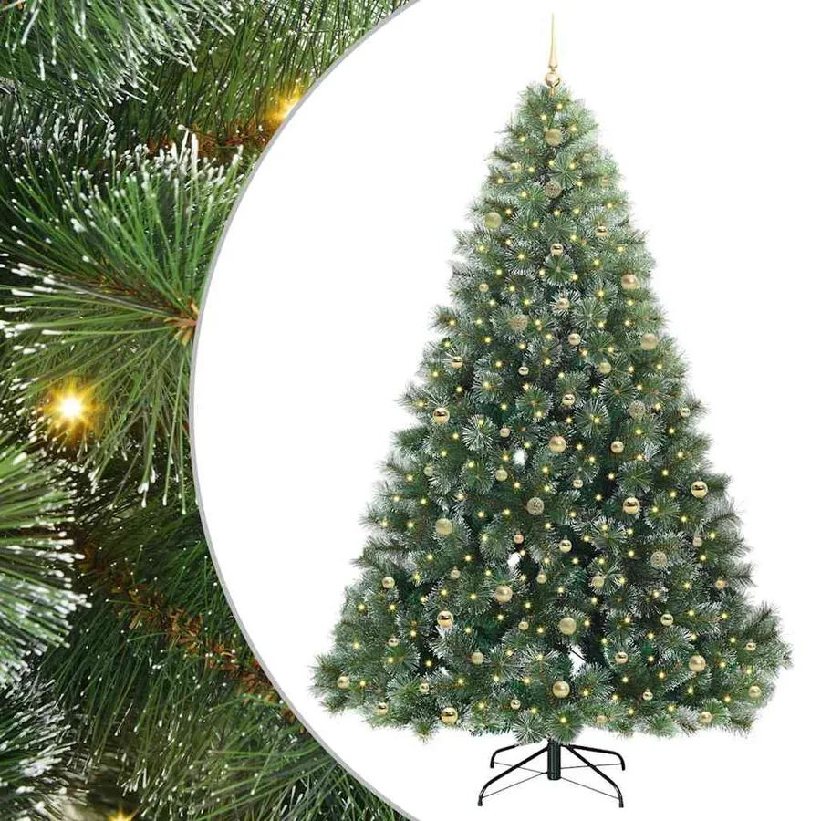 Sapin de Noël artificiel avec 300 LED Vert 240 cm PE et PVC - 2