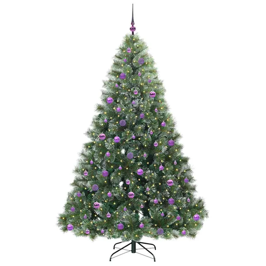 Sapin de Noël artificiel avec 300 LED Vert 210 cm PE et PVC - 3