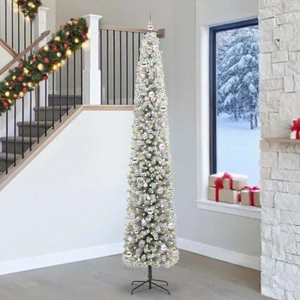 Sapin de Noël artificiel Vert 270 cm PVC et acier et plastique