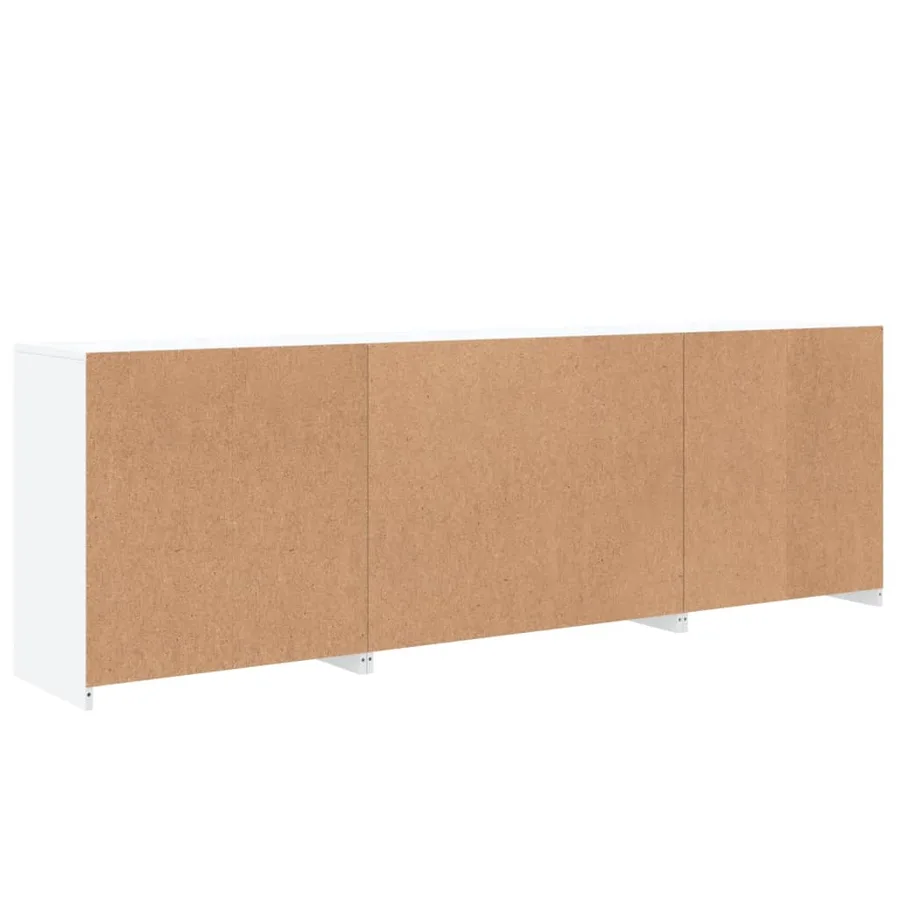 Buffet avec lumières LED blanc 202x37x67 cm - 8