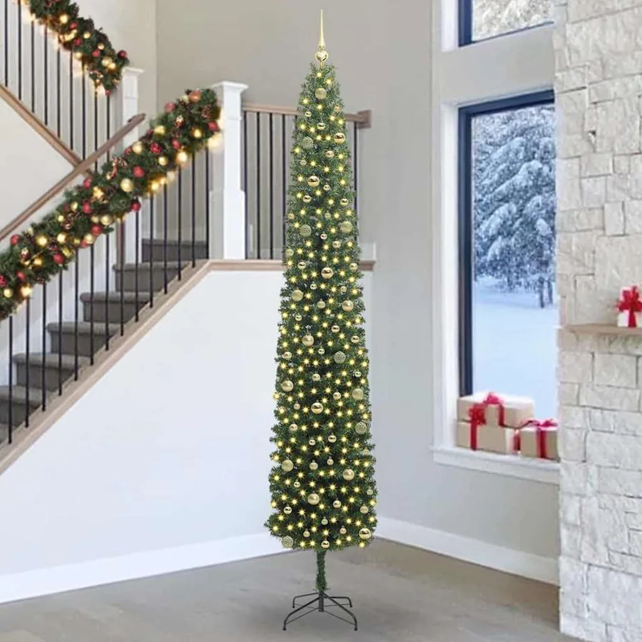 Sapin de Noël artificiel Vert 270 cm PVC et acier et plastique
