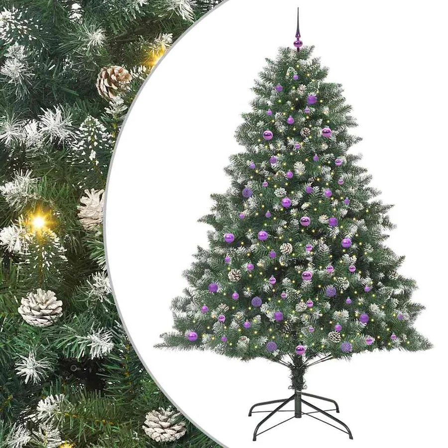 Sapin de Noël artificiel Vert 240 cm PVC, plastique et acier - 2